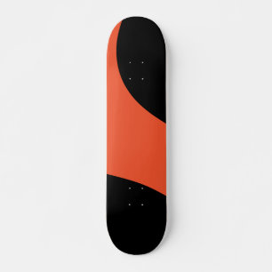 Skate Ondas Simples em Preto e Laranja
