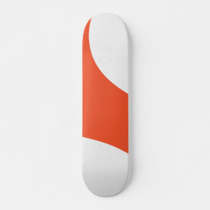 Skate Ondas Simples - Laranja e Branco