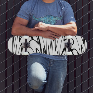 Skate Onde a arte se encontra pensada em preto e branco