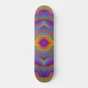 SKATE ONDULADO COLORIDO ABSTRATO