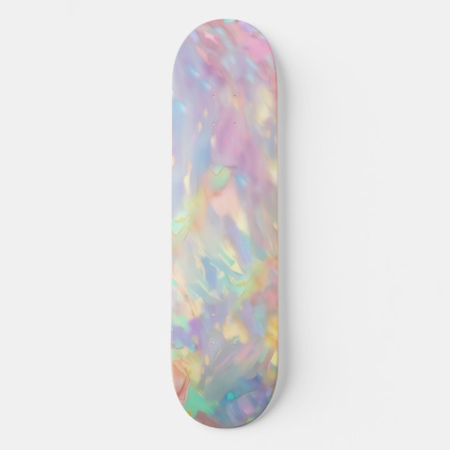 Skate Opala holográfica falsa colorida da moda (Frente)