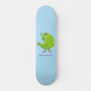 Skate Óptica de desenho animado de periquito, verde e bo
