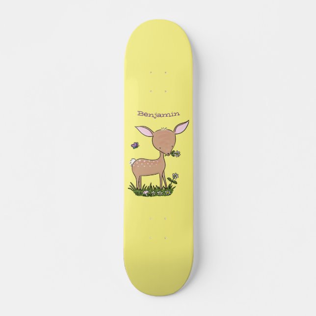 Skate Óptica de desenho animado de veado de bebê feliz (Frente)