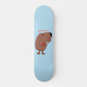 Skate Óptica desenho animado de capybara ukulele