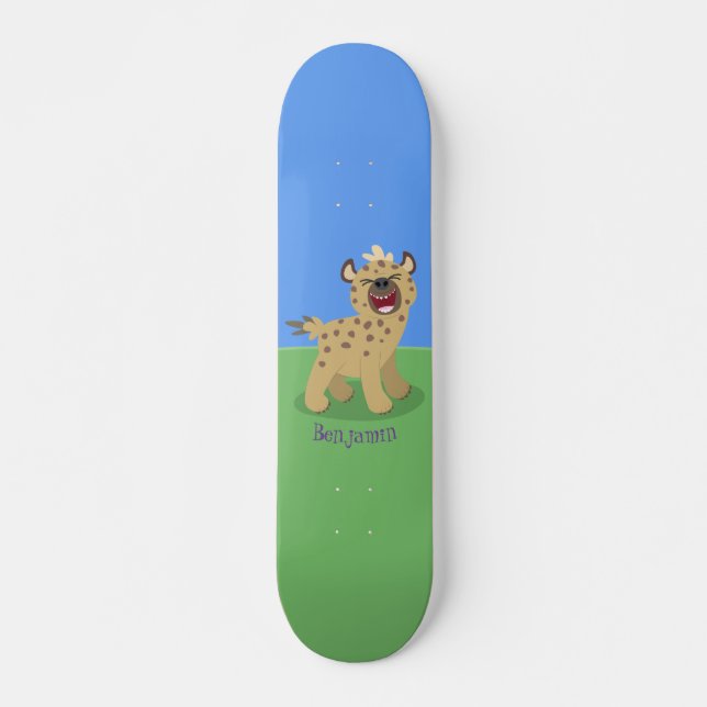 Skate Óptica hiena engraçada rindo ilustração de desenho (Frente)