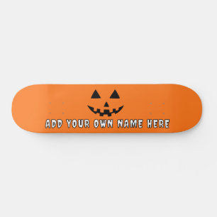 Skate Orange Pumpkin Personalizado Halloween Seu Nome