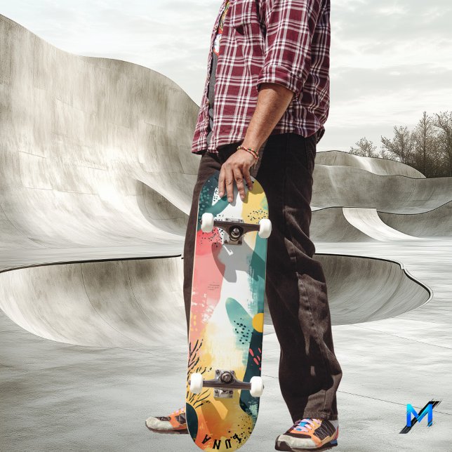 Skate Orgânico suave - Abstrato minimalista do Pastel (Criador carregado)