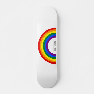 Skate Orgulho gay Rainbow. Amor é Amor