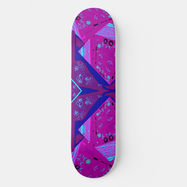 Skate Origami Chintz (L) Fuchsia Turquoise Blue Magenta (Frente)