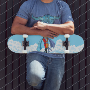 Skate Os dois super-heróis de Slipperyjoe beijando perso