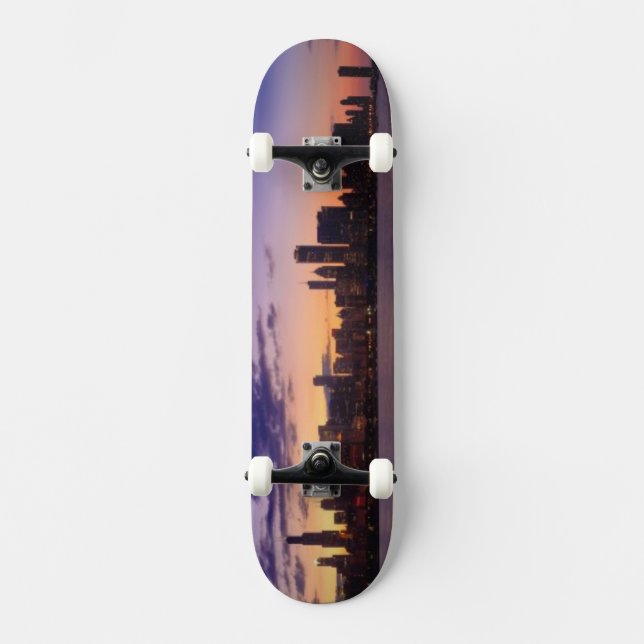 Skate Os grupos do sol sobre a skyline de Chicago (Frente)
