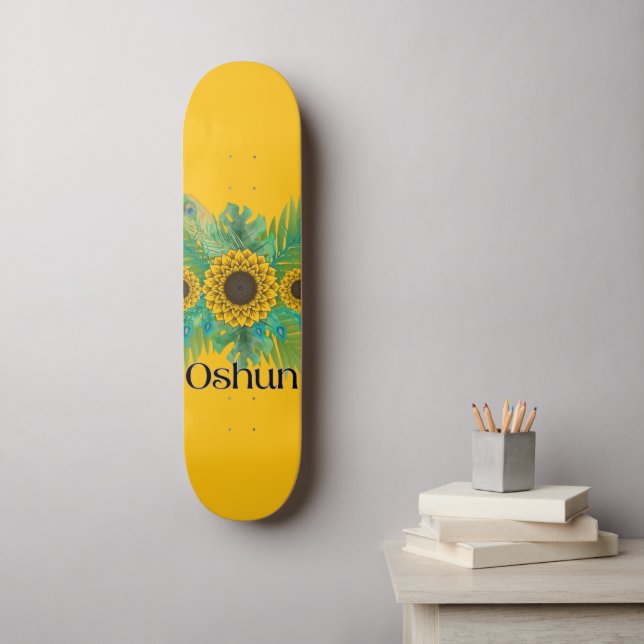 Skate Oshun Goddess Sunflower (Arte de parede)