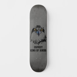 Skate Osprey King of Birds Ilustração Cinza Escura Grung