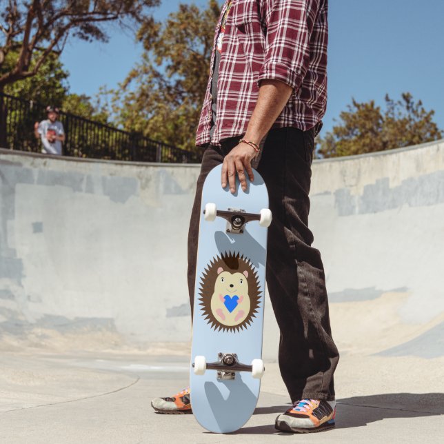 Skate ouriço coração azul menino bebê (Ao ar livre 2)