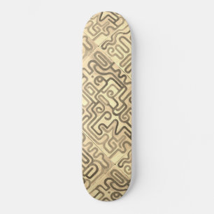 Skate Ouro Abstrato Maze Maze Tribunal Étnico Tribal Ar