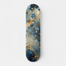 Skate Ouro azul abstrato