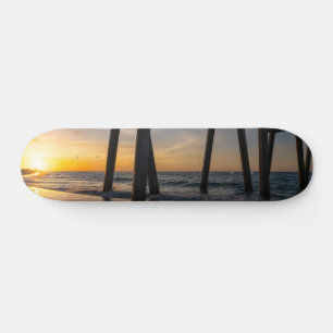 Skate Ouro Sunrise Sob O Quadro De Pier De Pensacola