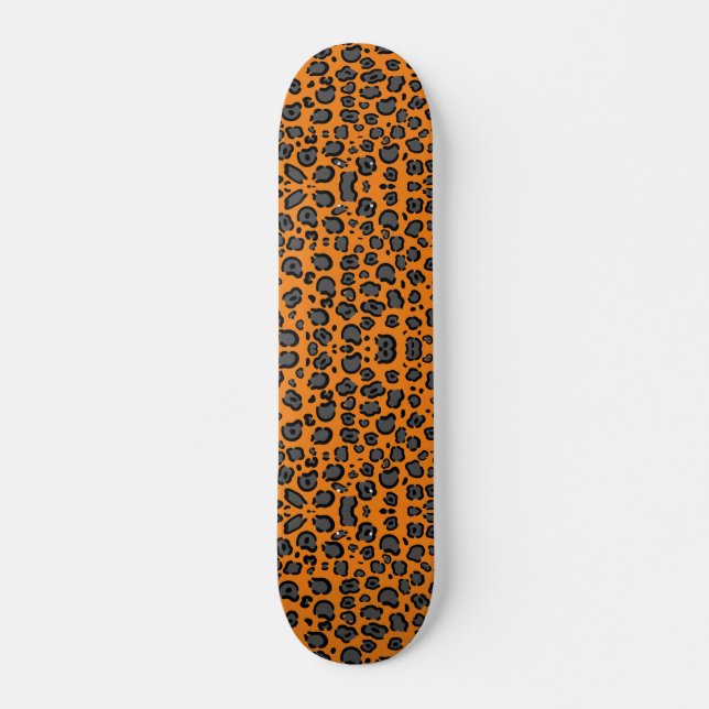 Skate Outdoor de Impressão Leopardo Negro (Frente)
