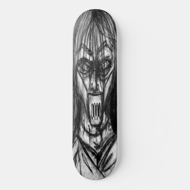 Skate Paciente Amordaçado em Colete de Força em Arte a C (Frente)
