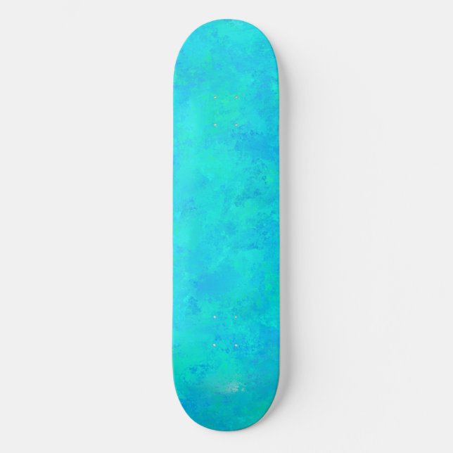 Skate Padrão Abstrato Azul Turquesa (Frente)