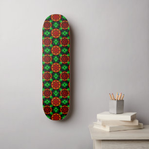 Skate Padrão Abstrato Floral Moderno Boho Elegante #504