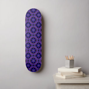 Skate Padrão Abstrato Floral Moderno Boho Elegante #505