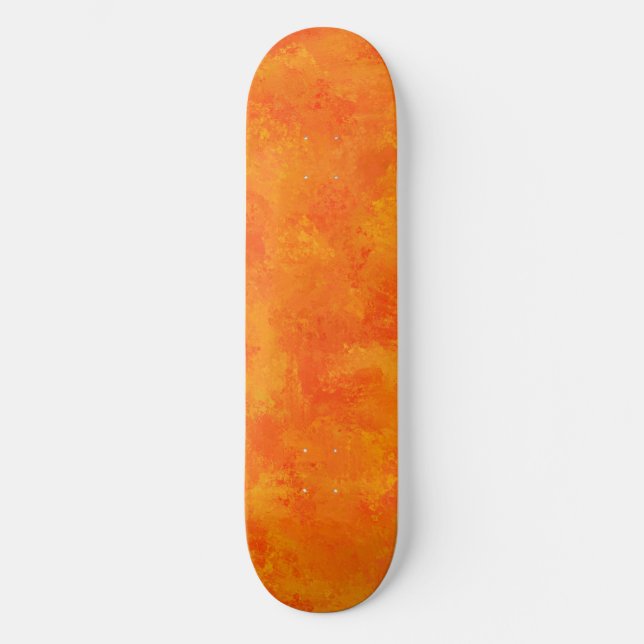 Skate Padrão Abstrato Laranja (Frente)
