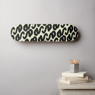 Skate Padrão abstrato preto e branco elegante