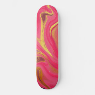 Skate padrão abstrato rosa