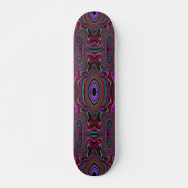 Skate Padrão Abstrato Trippy Verde Espuma do Mar e Magen
