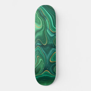 Skate Padrão Abstrato Verde Amarelo Luxo Glam