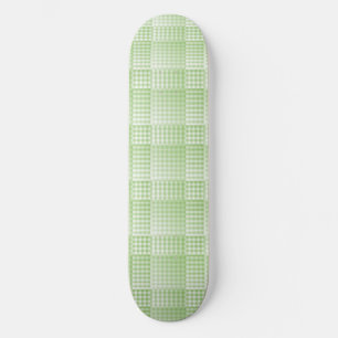 Skate Padrão Abstrato Xadrez Verde Branco