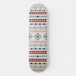 Skate Padrão Aztec Blue Black Cream Mixed Motifs