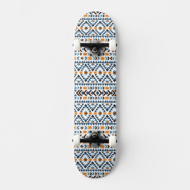 Skate Padrão azteca em aquarela fofa (Frente)