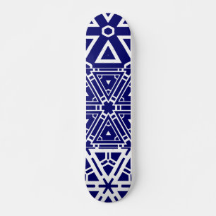 Skate Padrão Azul Contemporâneo