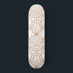 Skate Padrão Branco Dourado da Deco de Arte Moderna lega<br><div class="desc">Legal Quadro de skate de Rosa de Arte Moderna Dourado apresenta um padrão deco de arte rosa dourado em um fundo branco. Elaborado por ©Evco Studio www.zazzle.com/store/evcostudio</div>