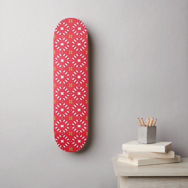 Skate Padrão Charme de Férias de Natal 04 -  (Arte de parede)