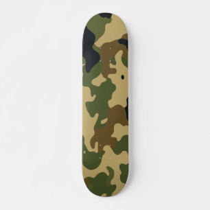 Skate Padrão Clássico de Camuflagem Verde
