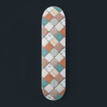 Skate Padrão Colorido de Textura Geométrica do Azulejo<br><div class="desc">Este design moderno apresenta um padrão em série de padrões coloridos geométricos e abstrato #mosaico #texturizado #padrão #masculino #feminino #menina #na moda #chic #trendy #customgifts #esportivos #skate #skater #skateboard #skateboard #skateboard #divertido #legal #legal #costume #natristmas #costume #giftsforher</div>