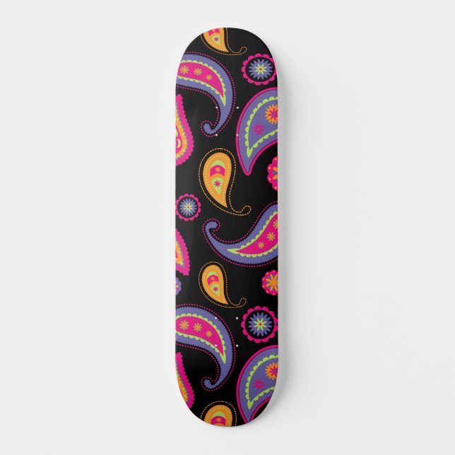 Skate Padrão contínuo colorido de Paisley (Frente)