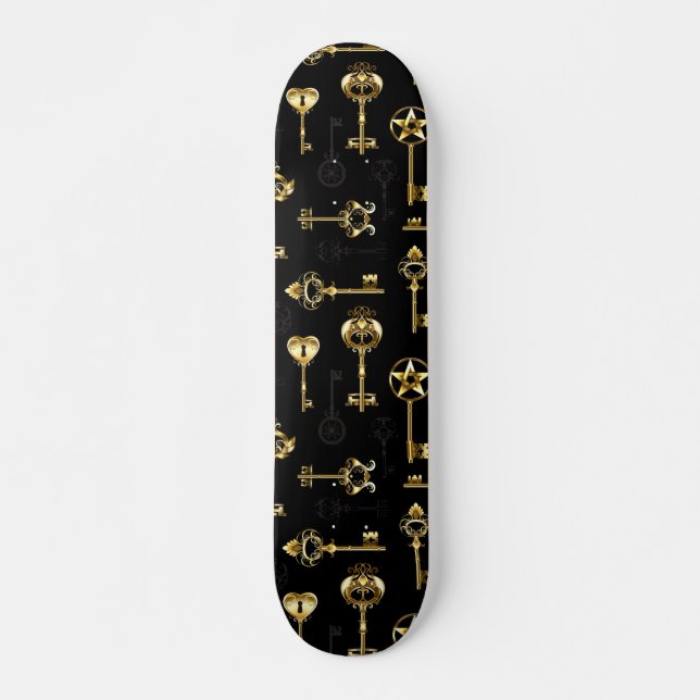 Skate Padrão contínuo com Chaves Douradas (Frente)