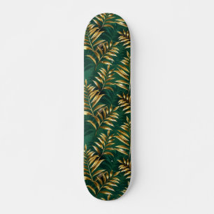 Skate Padrão contínuo com samambaias douradas