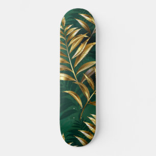 Skate Padrão contínuo com samambaias douradas