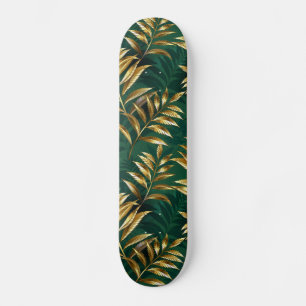 Skate Padrão contínuo com samambaias douradas