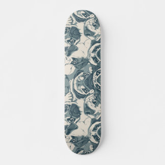 Skate Padrão contínuo de cachorro pug fofo