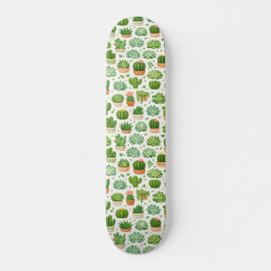 Skate Padrão contínuo de planta suculenta fofa