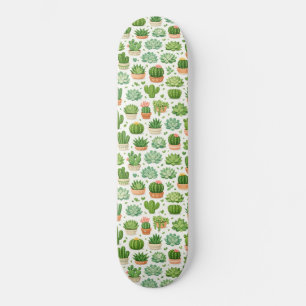 Skate Padrão contínuo de planta suculenta fofa