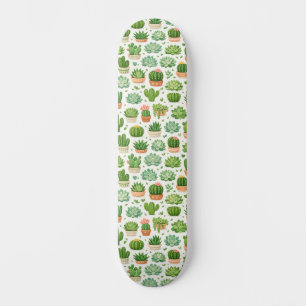 Skate Padrão contínuo de planta suculenta fofa