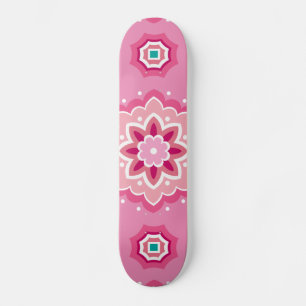 Skate Padrão Cor-de-Rosa e Floral