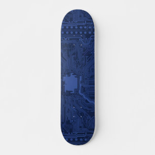 Skate Padrão da placa-mãe do Geek azul